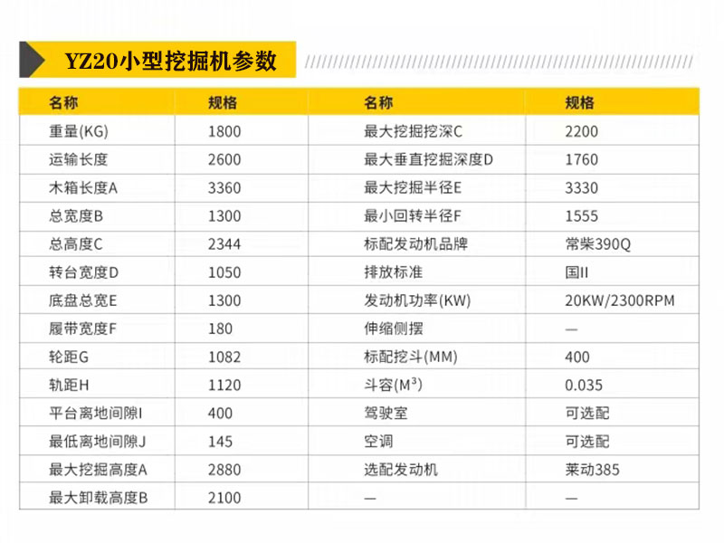 小型挖机YZ-20型